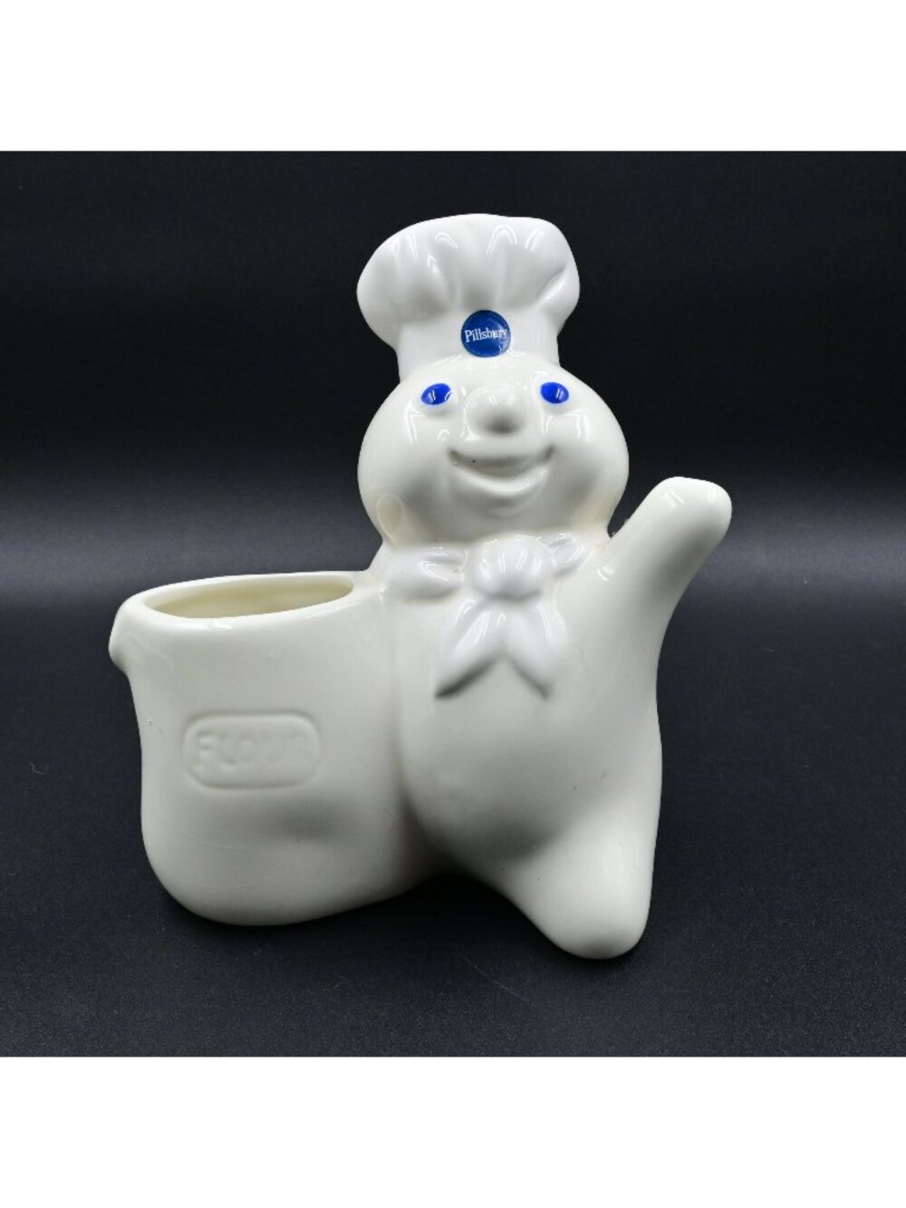 Pillsbury Doughboy Ceramic Kitchen Utensil Holder Vintage 1997 Flour Crock